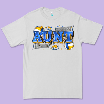 Aunt Volleyball Premium Tee Designed By Zillion Design Studio