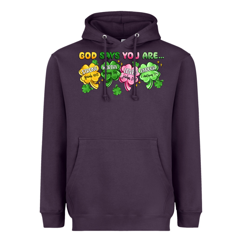 St. Patrick's Day God Says You Are Heavyweight Hoodie by Artiststas | Teevron