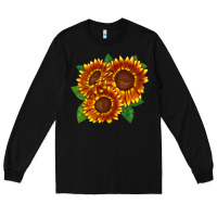 Black tiger eyes sunflower Long Sleeve Tee - LillyAllenDesigns