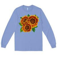 Colony Blue tiger eyes sunflower Long Sleeve Tee - LillyAllenDesigns