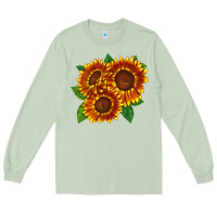 Matcha tiger eyes sunflower Long Sleeve Tee - LillyAllenDesigns