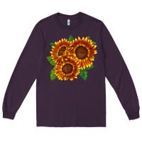 Plum tiger eyes sunflower Long Sleeve Tee - LillyAllenDesigns
