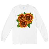White tiger eyes sunflower Long Sleeve Tee - LillyAllenDesigns