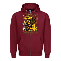 Burgundy have rockin' new year 2024 Zipper Hoodie - MaliasSmallBusiness