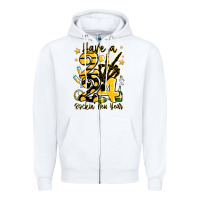 White have rockin' new year 2024 Zipper Hoodie - MaliasSmallBusiness