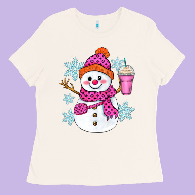 Bougie Snowman Ladies Tee Designed By Zillion Design Studio
