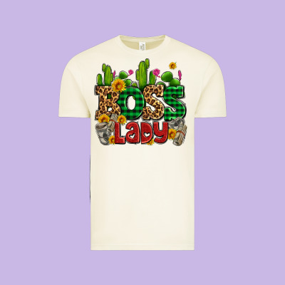 Boss Lady With Money And Cactus Vintage Tee Designed By Adodesignshop