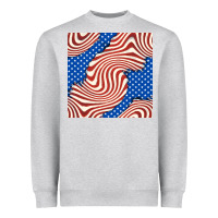 Heather Grey american flag seamless pattern Heavyweight Sweatshirt - BundleAndBundleShop