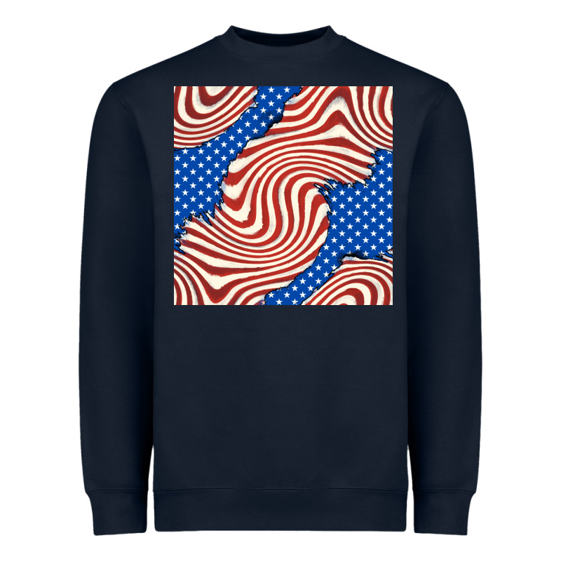American Flag Seamless Pattern Heavyweight Sweatshirt by BundleAndBundleShop | Teevron