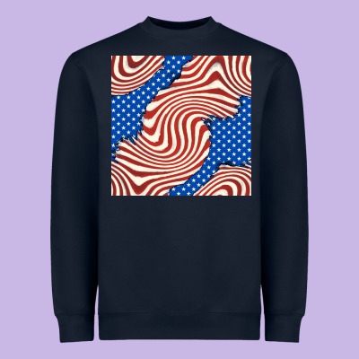 American Flag Seamless Pattern Heavyweight Sweatshirt Designed By Bundleandbundleshop