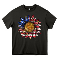 Asphalt 4th of july sunflower Heavy Core Tee - texasbilliewilder