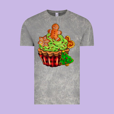 Christmas Cookie Cupcake Vintage Tee Designed By Adodesignshop