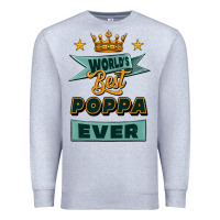 Heather Grey world's best poppa ever Premium Sweatshirt - Jasminsmagicworld