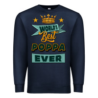 Navy world's best poppa ever Premium Sweatshirt - Jasminsmagicworld