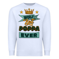White world's best poppa ever Premium Sweatshirt - Jasminsmagicworld