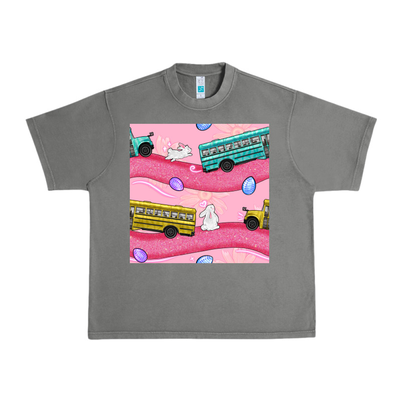 Easter School Bus Seamless Pattern Urban Heavy Tee by BundleAndBundleShop | Teevron