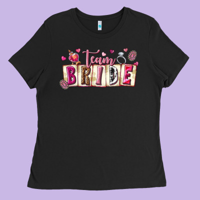Team Bride Ladies Tee Designed By Texasbilliewilder