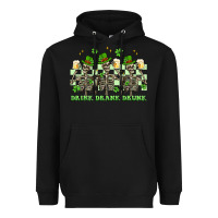 Black st. patrick's day skeletons drink drank drunk Heavyweight Hoodie - Artiststas