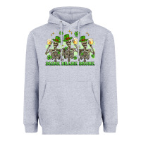 Heather Grey st. patrick's day skeletons drink drank drunk Heavyweight Hoodie - Artiststas