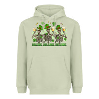 Matcha st. patrick's day skeletons drink drank drunk Heavyweight Hoodie - Artiststas