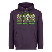 Plum st. patrick's day skeletons drink drank drunk Heavyweight Hoodie - Artiststas