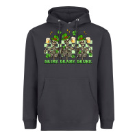 Smoke st. patrick's day skeletons drink drank drunk Heavyweight Hoodie - Artiststas