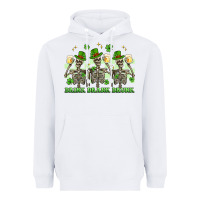 White st. patrick's day skeletons drink drank drunk Heavyweight Hoodie - Artiststas