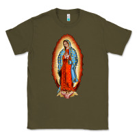 Army Green our new lady of guadalupe Classic Tee - BarkalooDesign