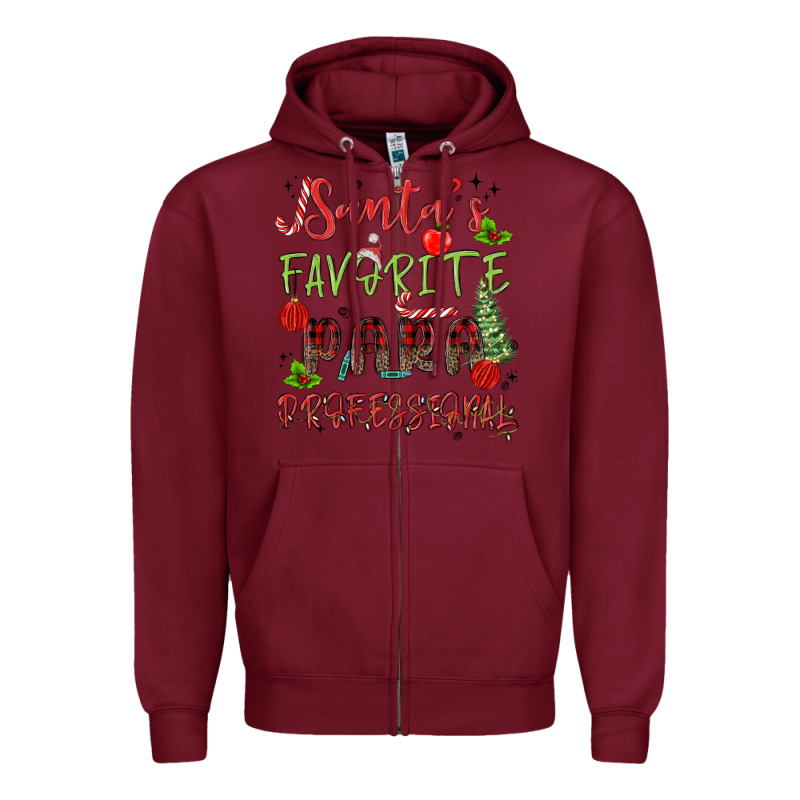 Santa's Favorite Para Professional Zipper Hoodie by MaliasSmallBusiness | Teevron