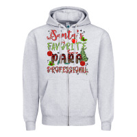 Heather Grey santa's favorite para professional Zipper Hoodie - MaliasSmallBusiness