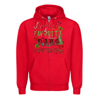 Red santa's favorite para professional Zipper Hoodie - MaliasSmallBusiness