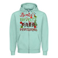 Seafoam santa's favorite para professional Zipper Hoodie - MaliasSmallBusiness
