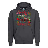 Smoke santa's favorite para professional Zipper Hoodie - MaliasSmallBusiness