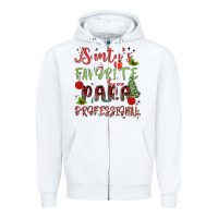 White santa's favorite para professional Zipper Hoodie - MaliasSmallBusiness