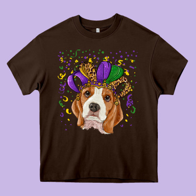 Heavy Core Tee mardi gras beagle