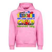 Fuchsia Pink teacher can hear what a child cannot say Urban Hoodie - CowGirlArtShop