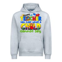 Heather Grey teacher can hear what a child cannot say Urban Hoodie - CowGirlArtShop