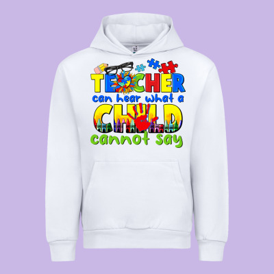 Teacher Can Hear What A Child Cannot Say Urban Hoodie Designed By Cowgirlartshop