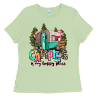 Matcha camping is my happy place Ladies Tee - RanaPortraitStore