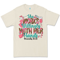 Bone she works willingly with her hands Premium Tee - texasbilliewilder