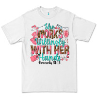 White she works willingly with her hands Premium Tee - texasbilliewilder