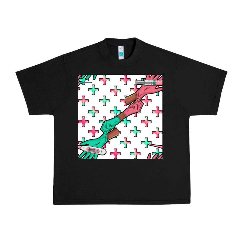 Nurse Gloves Seamless Pattern Urban Heavy Tee by BundleAndBundleShop | Teevron