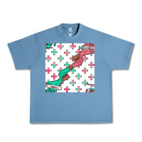Pebble Blue Nurse Gloves Seamless Pattern Urban Heavy Tee - BundleAndBundleShop