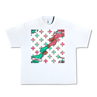 White Nurse Gloves Seamless Pattern Urban Heavy Tee - BundleAndBundleShop