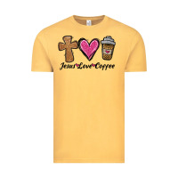 Vintage Mustard jesus love coffee Vintage Tee - Jasminsmagicworld