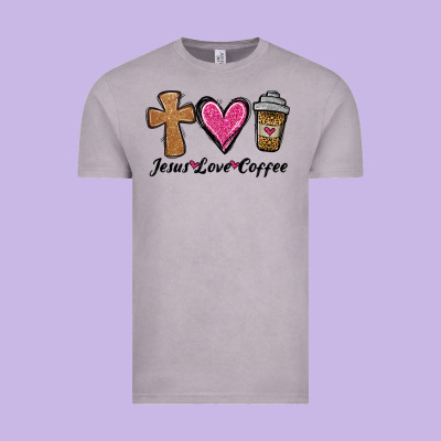 Jesus Love Coffee Vintage Tee Designed By Jasminsmagicworld