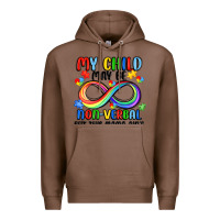 Chestnut my child may be non verbal but this mama ain's Premium Hoodie - JahusDesignShop
