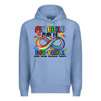 Colony Blue my child may be non verbal but this mama ain's Premium Hoodie - JahusDesignShop