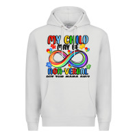 Dove Grey my child may be non verbal but this mama ain's Premium Hoodie - JahusDesignShop