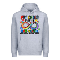 Heather Grey my child may be non verbal but this mama ain's Premium Hoodie - JahusDesignShop